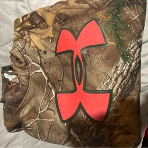 Under Armour Camo Hoodie with Red Logo